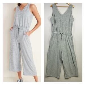 Old Navy breath on athletic jumpsuit size L gray athleisure